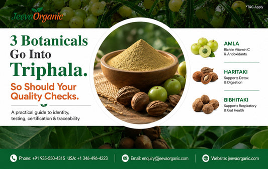 Three botanicals in Triphala with key quality checks